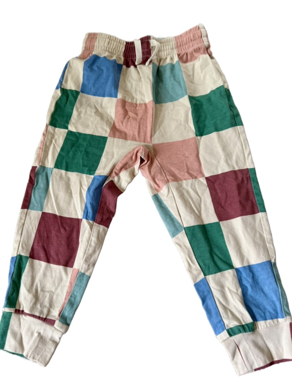 Tea Collection Multicolor Patchwork Checkered Jogger Pants